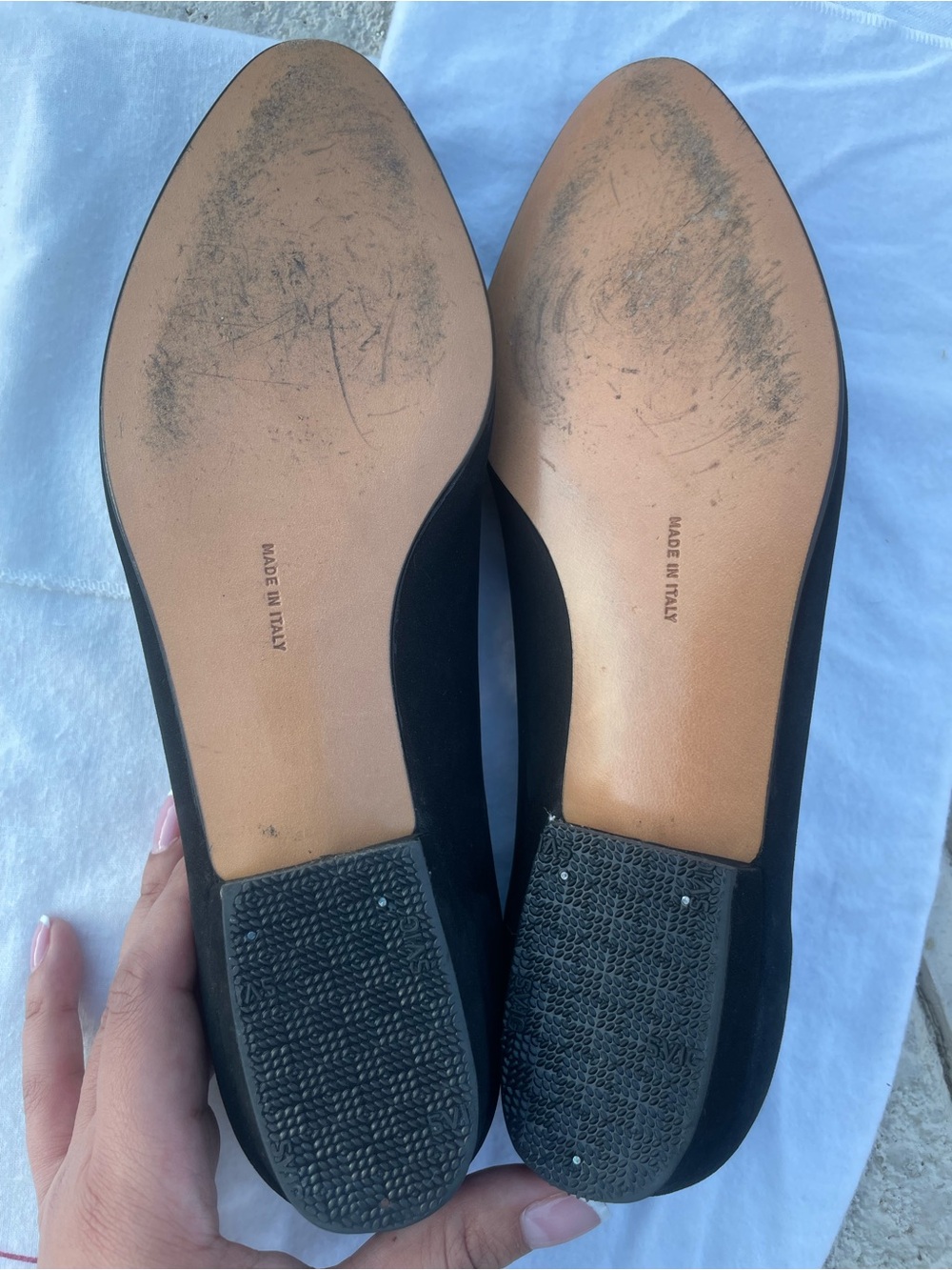 Salvatore Ferragamo Black Suede Tassel Pointed Flats - Picture 5 of 11